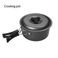 Outdoor Camping Cookware Set Aluminum Non Stick Pot Portable Tableware Cookware Cooking Pot Bowl for Hiking BBQ Picnic