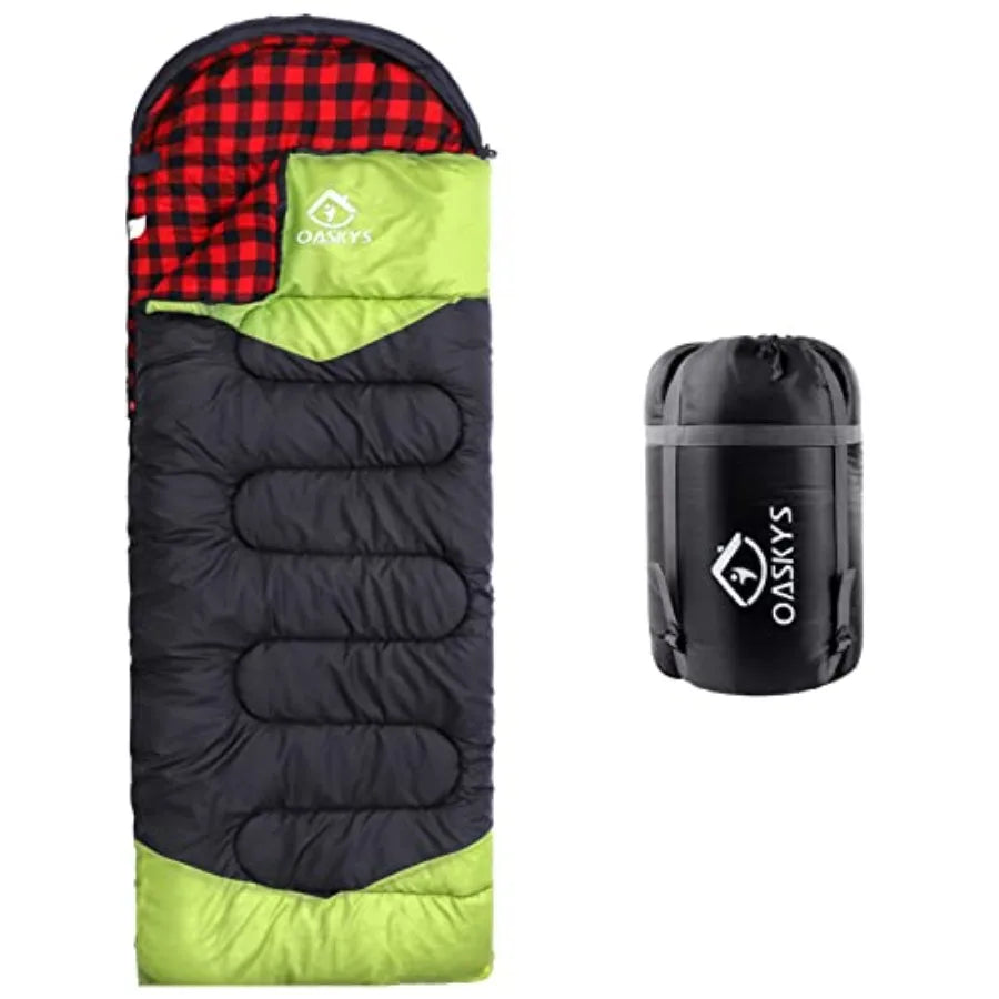 Camping Sleeping Bag, Lightweight Waterproof Design for Adults, Warm and Cool Weather Use in Summer, Spring, and Fall Travel and Camping Gear