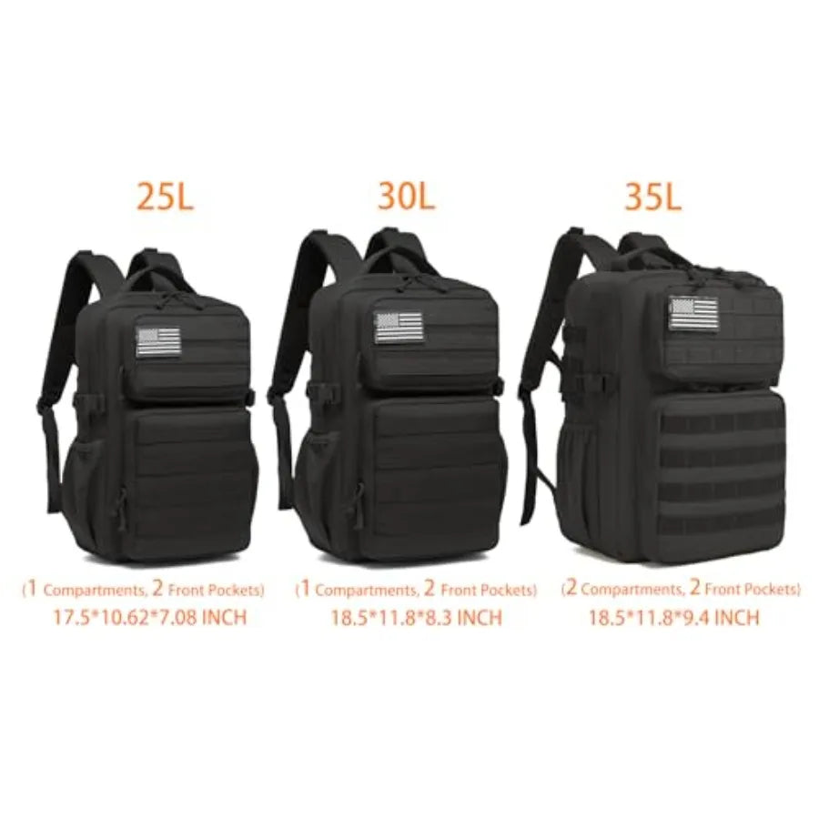 Military Tactical Backpack for Men Waterproof Daypack 3 Day Assault Pack Molle Bag with Water Bottle Holder