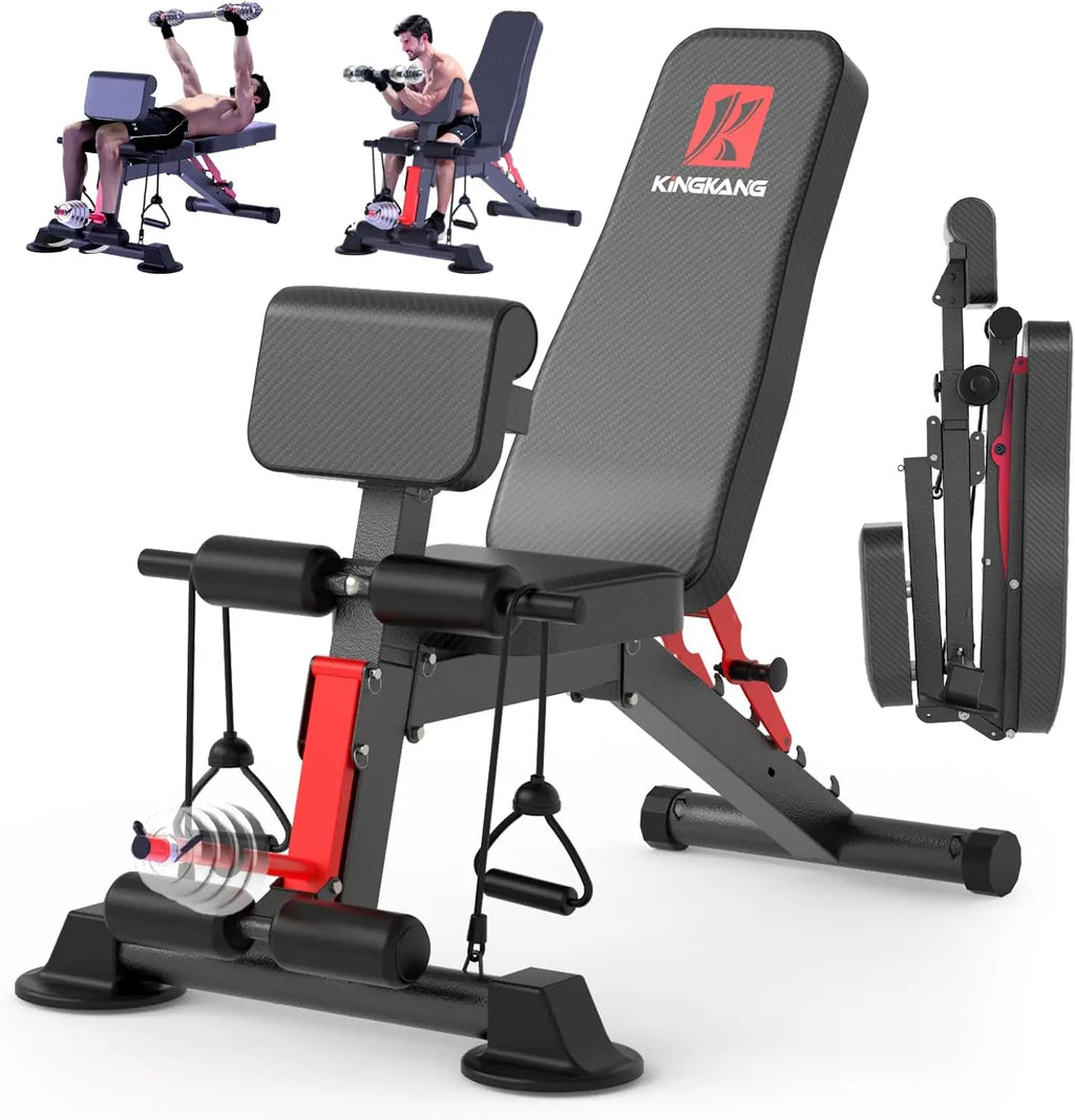 14‑in‑1 Foldable Dumbbell Bench Weight Pre‑Assembled Multi‑Functional 1000 lbs Capacity 6 Adjustable Levels Full Body Workout Bench