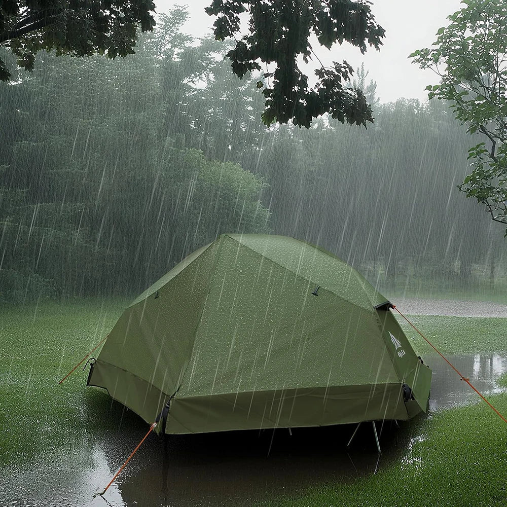 Elevated Camping Cot Tent with 16 Legs Heavy Duty Off Ground Tent for 1 Person Rainfly Quick Setup for Fishing Hunting Beach