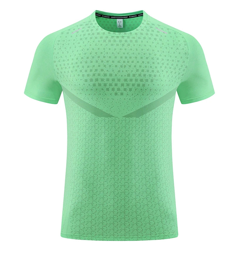 3D Print Gym Shirt Running Casual Outdoor Jogging Breathable Quick Dry Nylon Short Sleeve Training Tee
