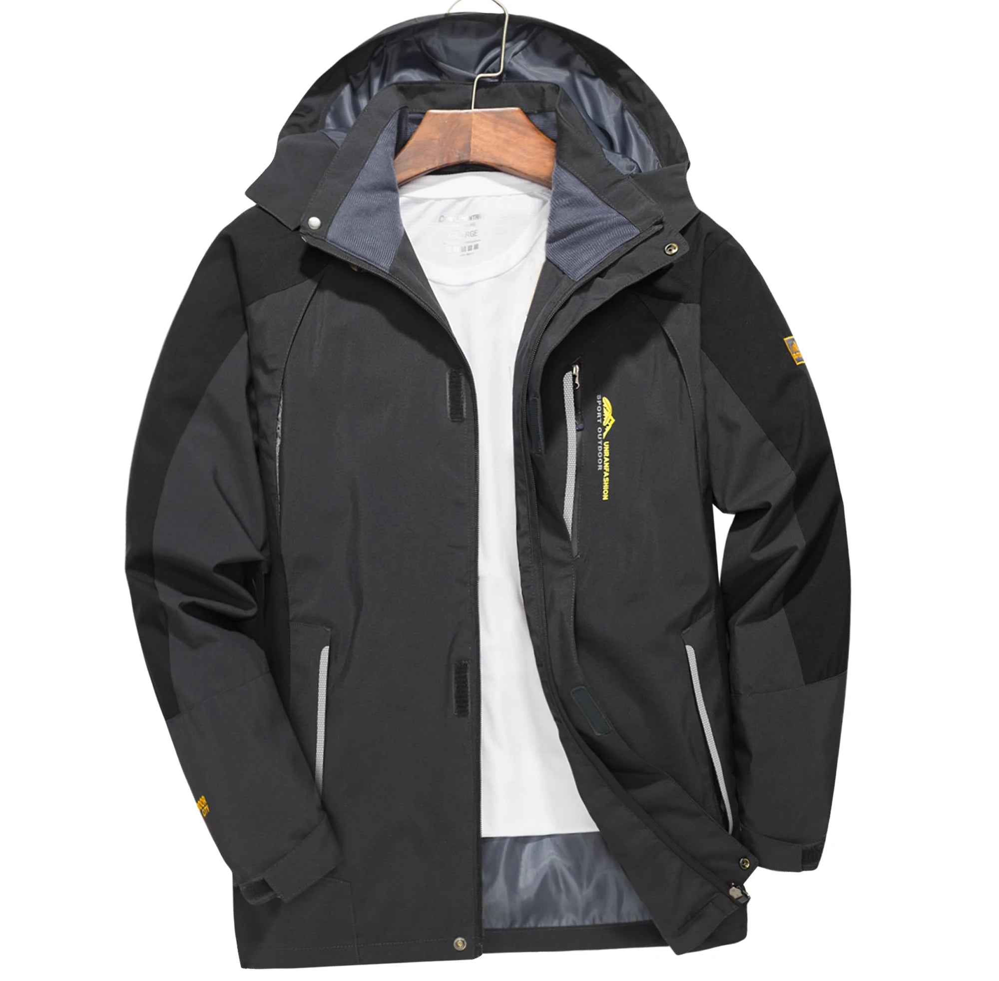 Men’s Waterproof Hiking Jacket Large Size Windproof Outdoor Windbreaker for Camping Hunting Running Trekking Fishing