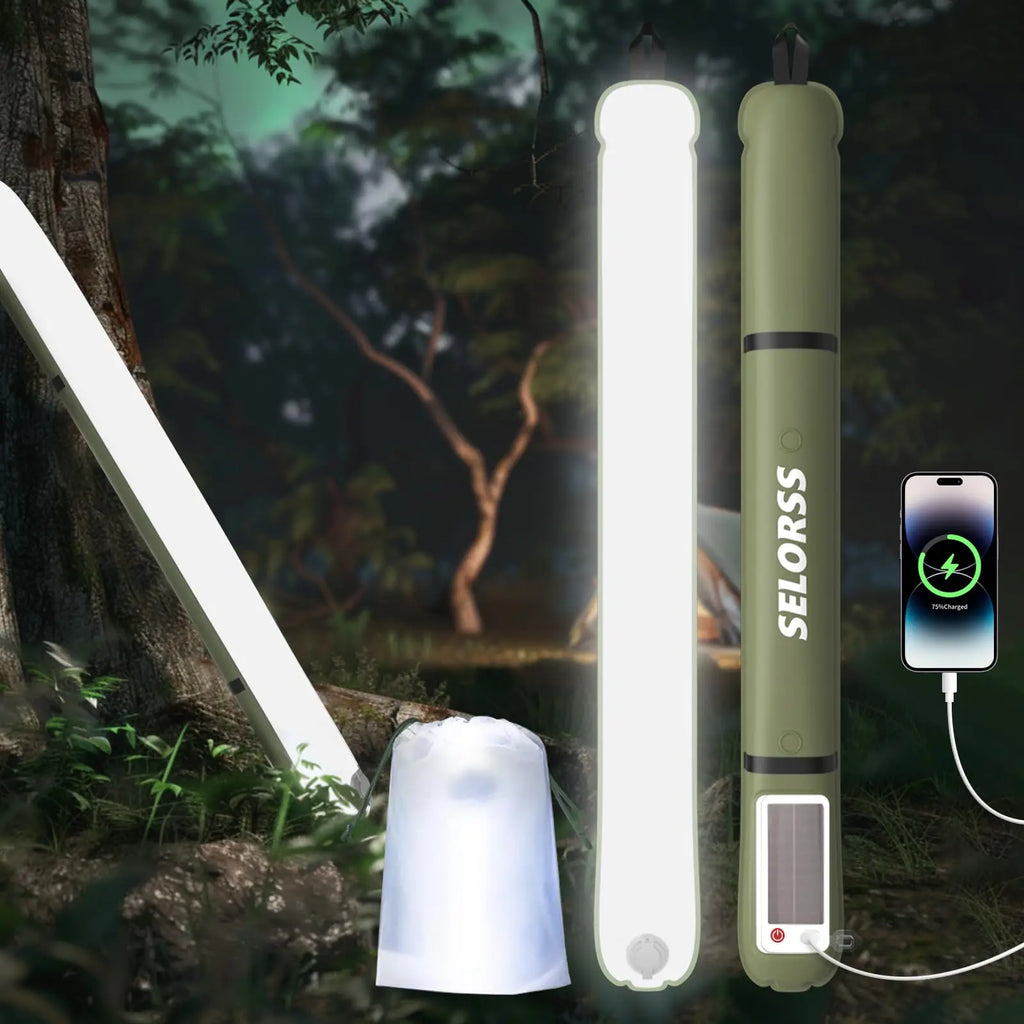 Solar Camping Lantern 2000mAh Folding Portable Camping Light Waterproof 3‑Mode Warm Light USB‑Type C for Hiking Camping Fishing