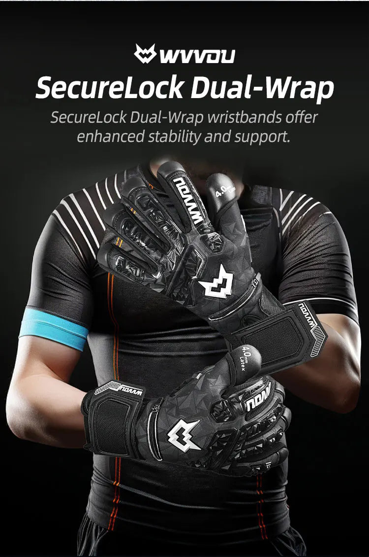 Soccer Goalie Gloves for Adults and Youth High Performance Goalkeeper Gloves with Five Detachable Finger Savers