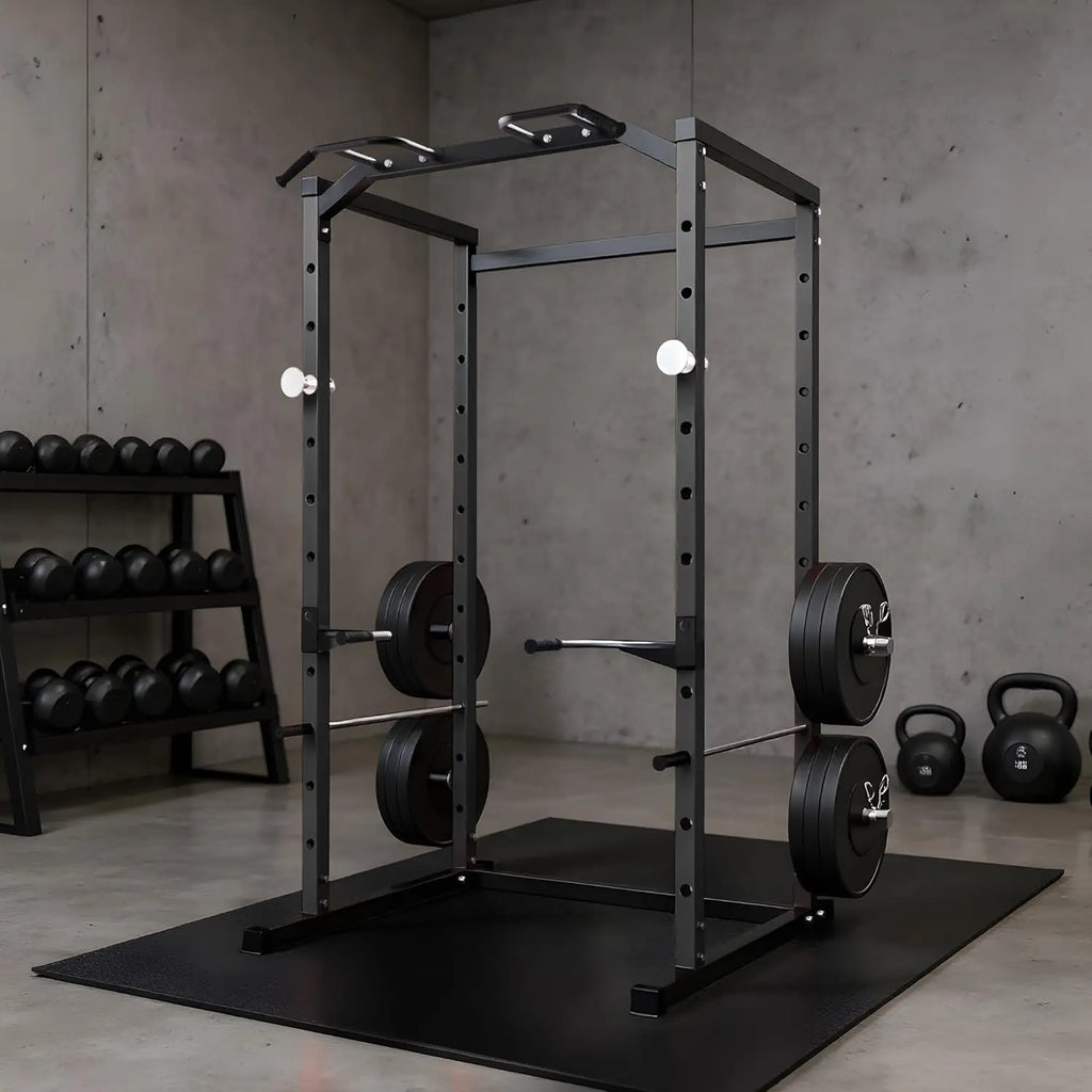 Adjustable Multi-Functional Power Rack with Pull-Up Bar for Home/Garage Gym