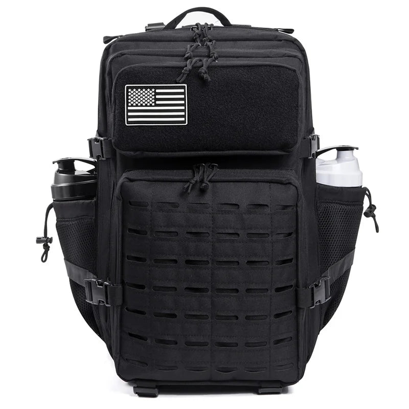 45L Tactical Backpack Survival Bag Hunting MOLLE Backpack Gym Men EDC Outdoor Hiking Rucksack with Bottle Holder