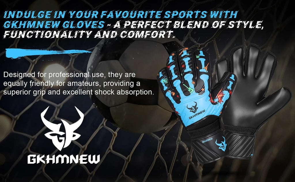 Goalkeeper Gloves with Fingersave Breathable Soccer Goalie Gloves with 4mm Latex for Kids Youth and Adults