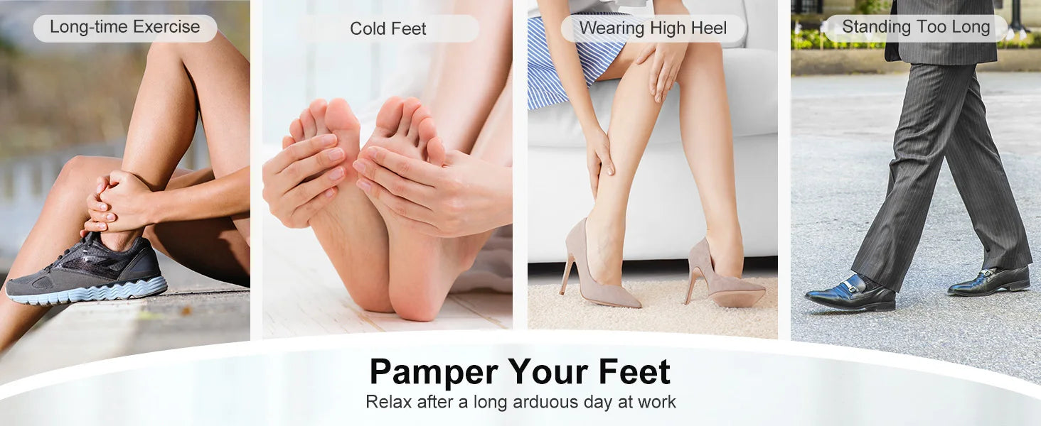 Foot Massager with Heating Therapy, Shiatsu Deep Kneading Roller for Muscle Relaxation and Pain Relief, Electric Foot Massage Machine