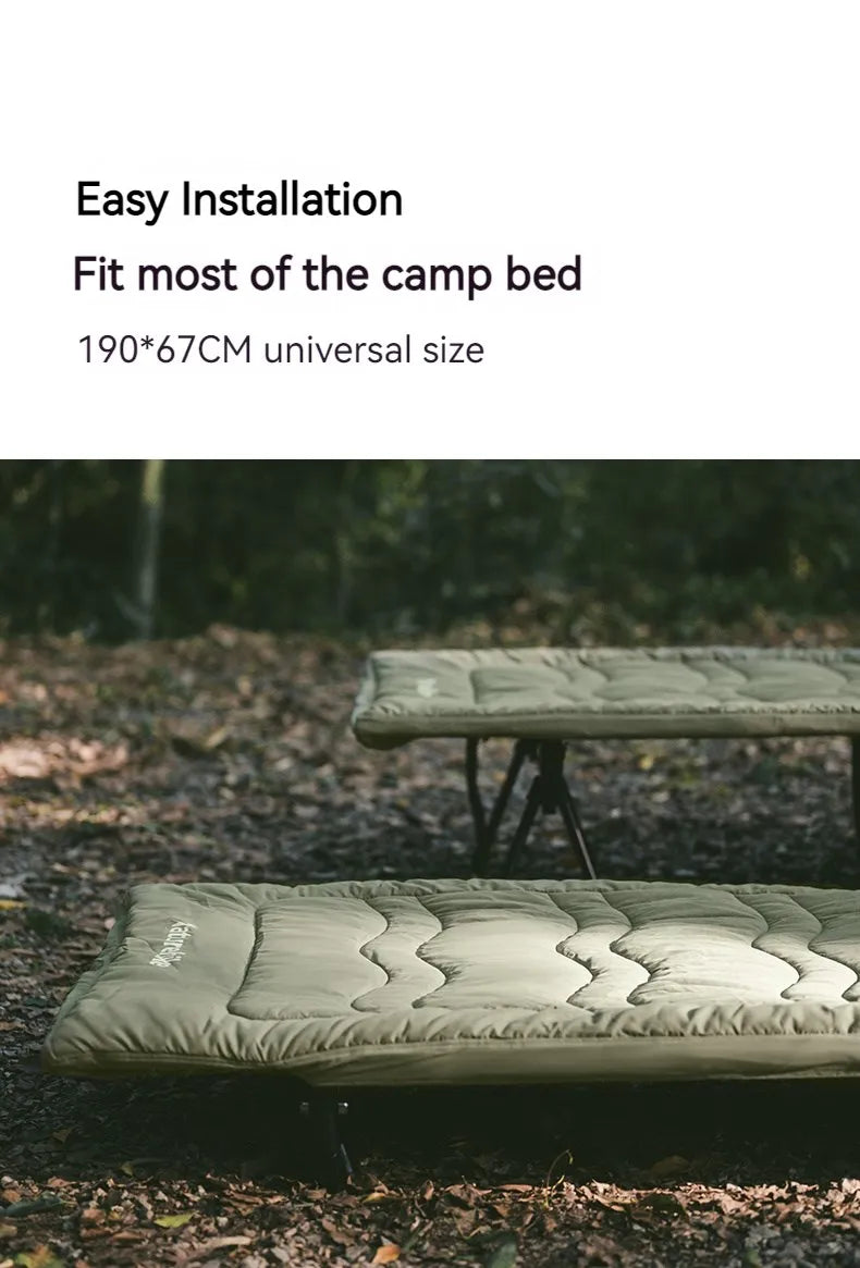 Sleeping Pad with Cotton Skin‑Velvet Surface, Outdoor Camping Bed, Portable Relax Design, Ultralight Camping Cot Mattress, Easy to Install