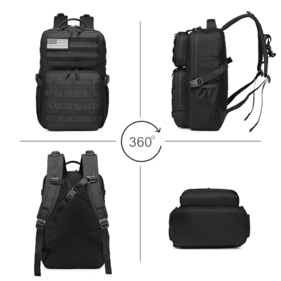 Military Tactical Backpack for Men Waterproof Daypack 3 Day Assault Pack Molle Bag with Water Bottle Holder