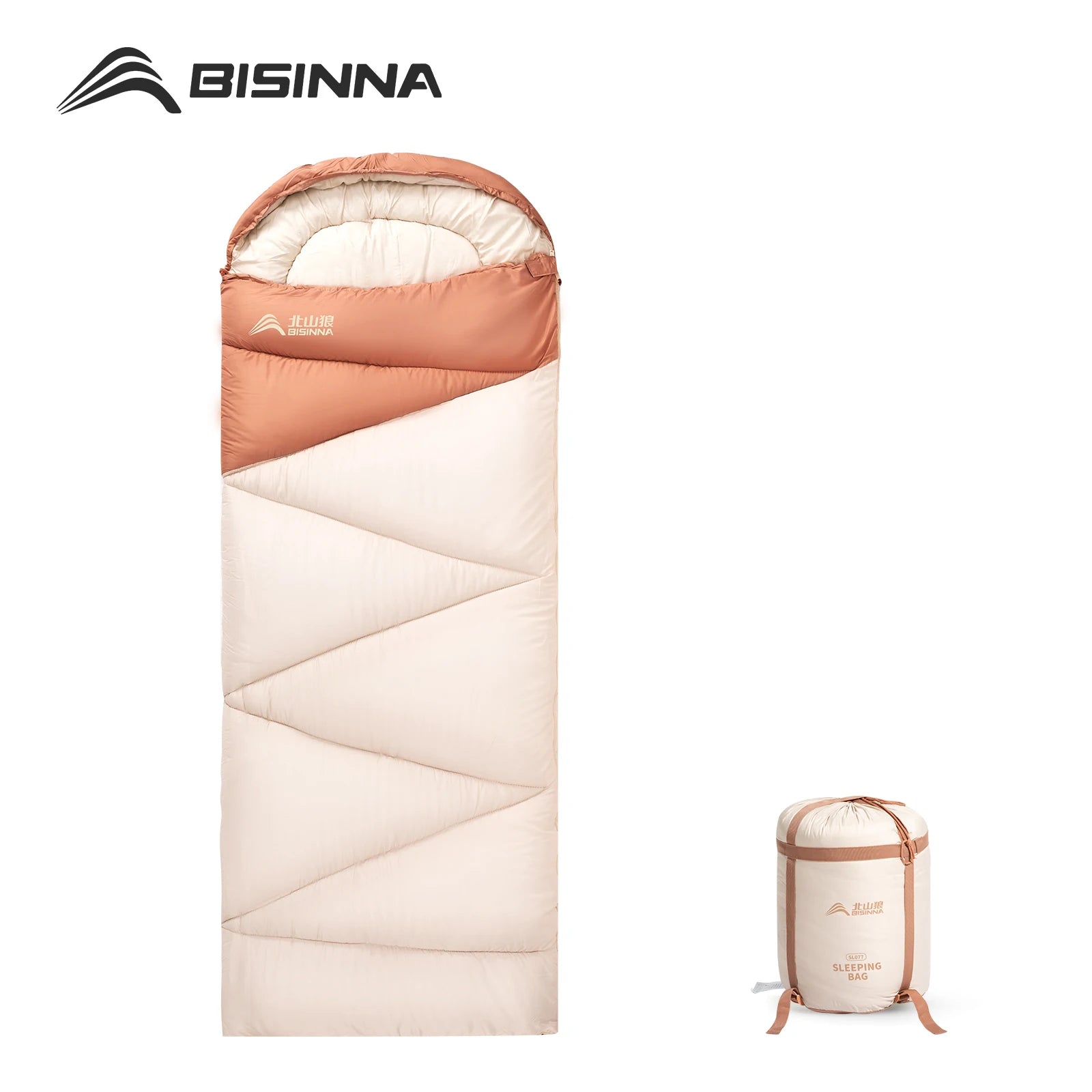 Camping Sleeping Bag Ultralight 4 Season Warm Envelope Backpacking Cotton Sleeping Bag for Outdoor Traveling Hiking