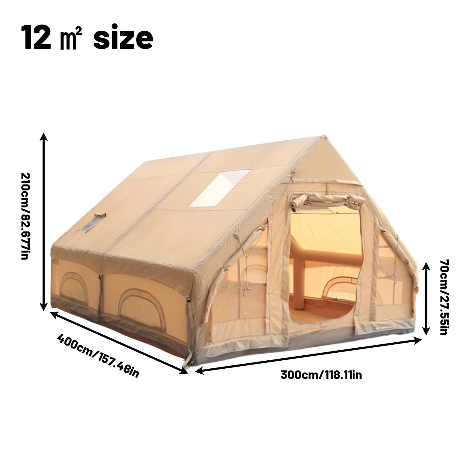 Inflatable Tent With Stove Plug