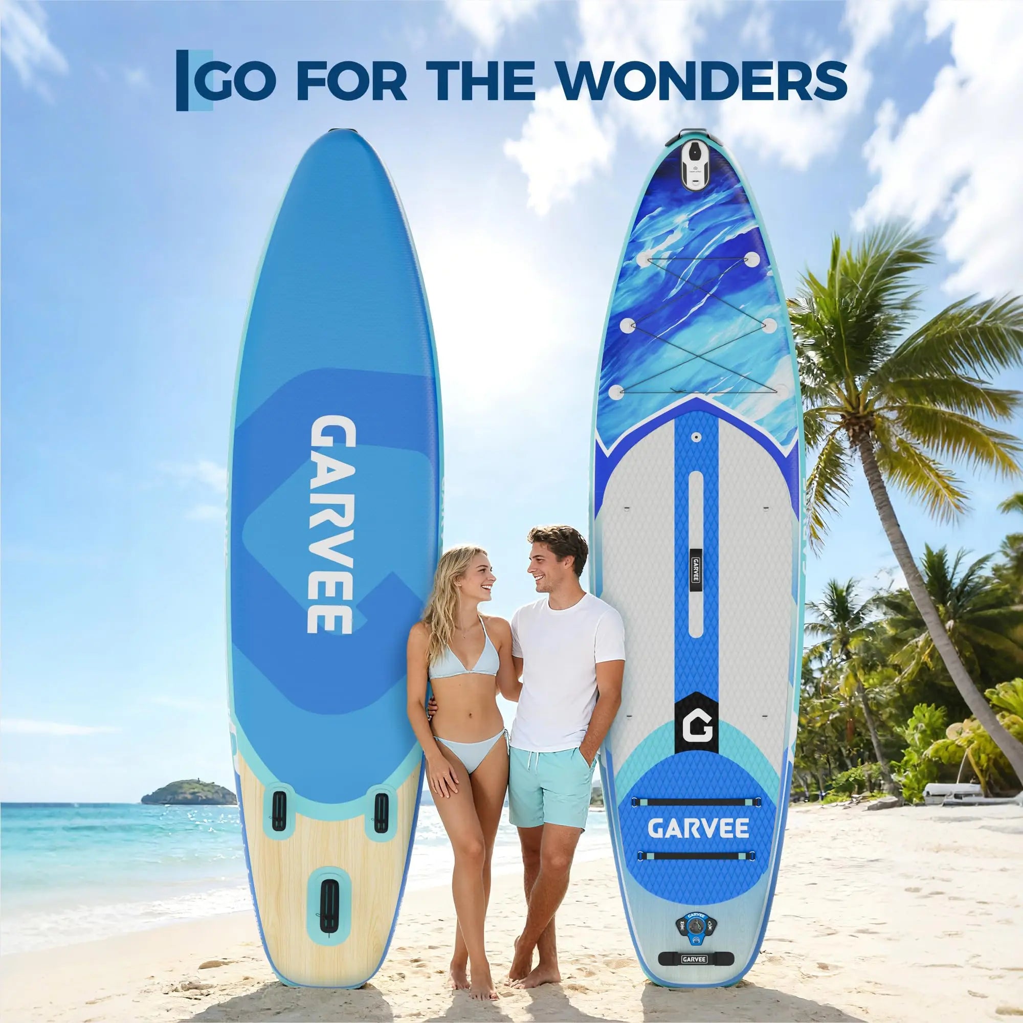 Extra Wide Stable Inflatable Stand Up Paddle Board for Adults and Youth, Ultra‑Light PVC with Non‑Slip EVA Deck, 450 lb Capacity, Adjustable Paddle, High‑Pressure Pump, and Backpack