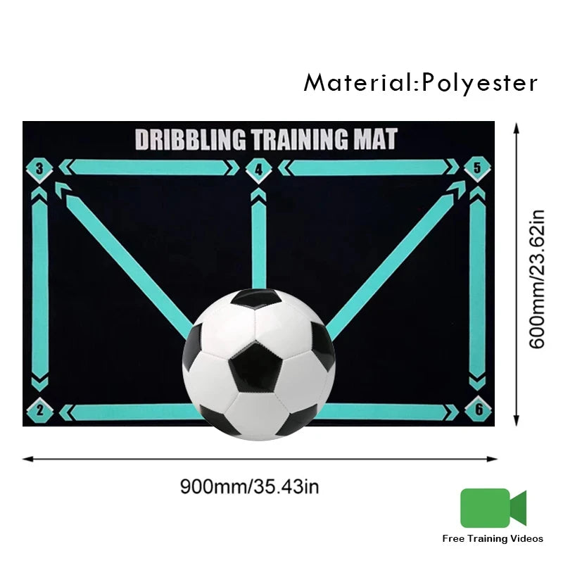 Durable Non Slip Football Training Mat Foldable Carpet Dribbling Training Mat Children’s Indoor Football Equipment