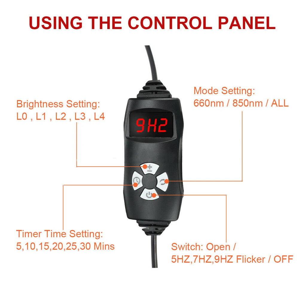 Infrared LED Light for Face and Body Back Knee Hands Feet Relief Portable Heat Pad
