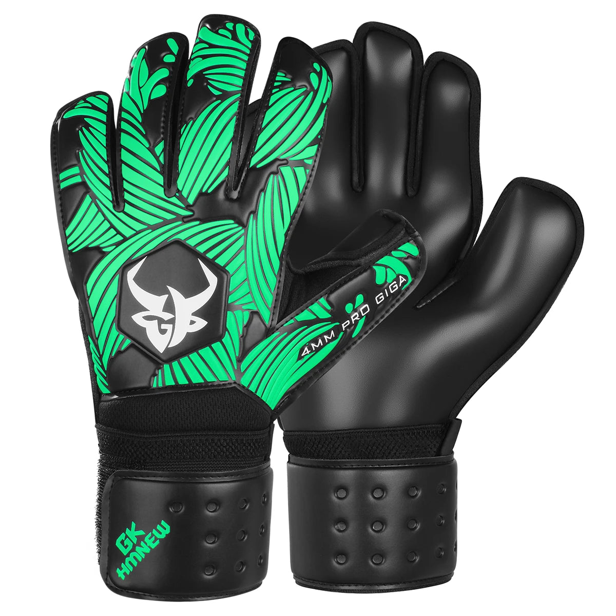 Soccer Goalie Goalkeeper Gloves Strong Grip with Finger Protect and 4+3mm Latex for Kids Youth and Adults