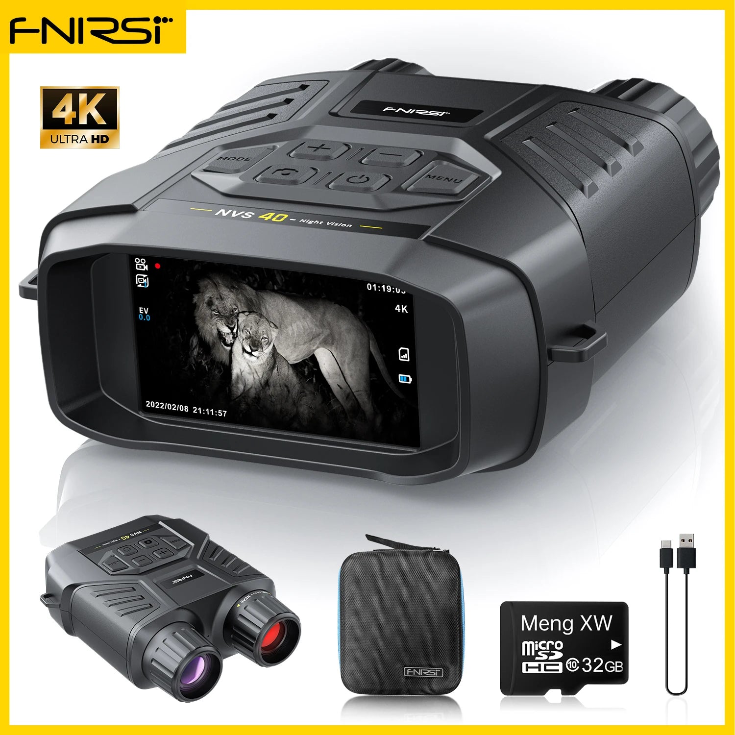 NVS‑20 4K HD Monocular Night Vision Goggles 6X Digital Zoom 300m Hunting Camping Scope Day and Night Dual Use
