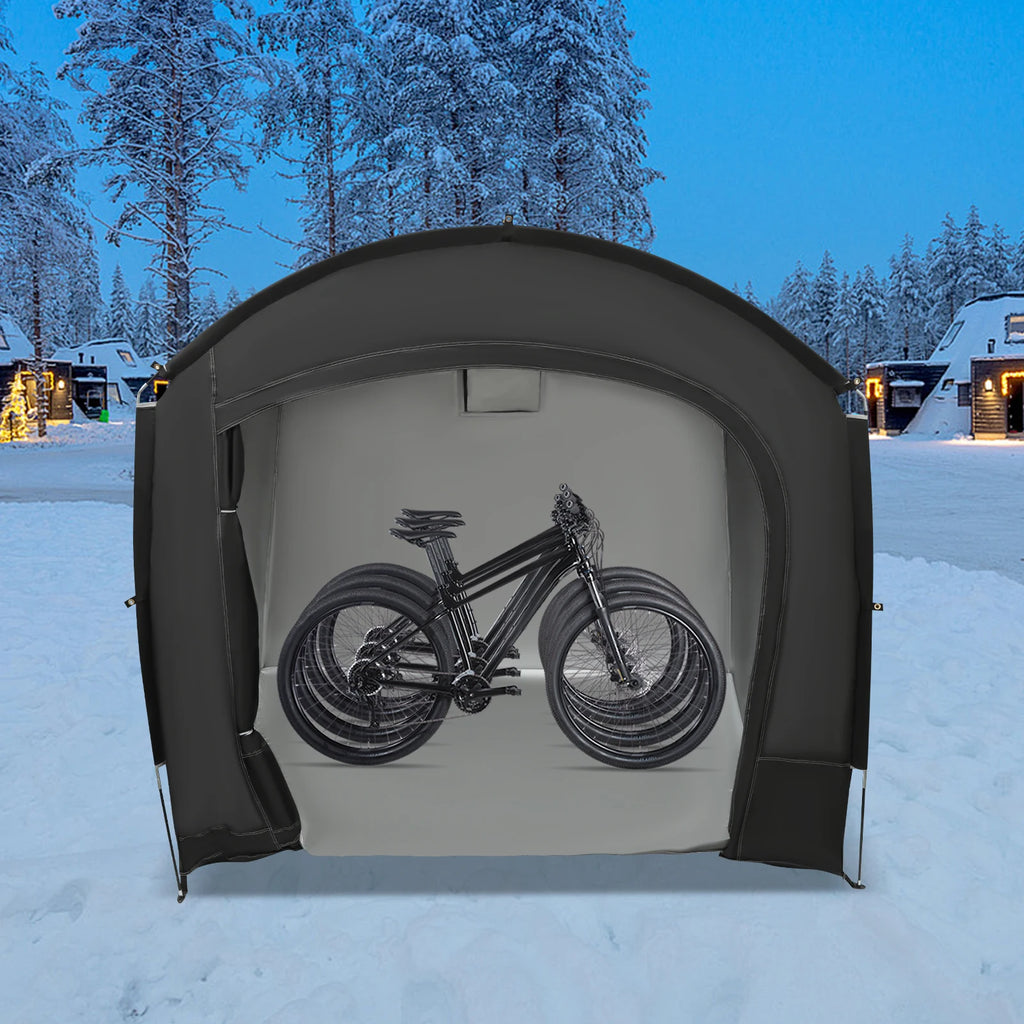 Bike Storage Shed for 1 to 4 Bikes Portable Waterproof Bicycle Shelter Tent 220x150x185cm 210D Oxford Cloth Foldable Sunshade Cover
