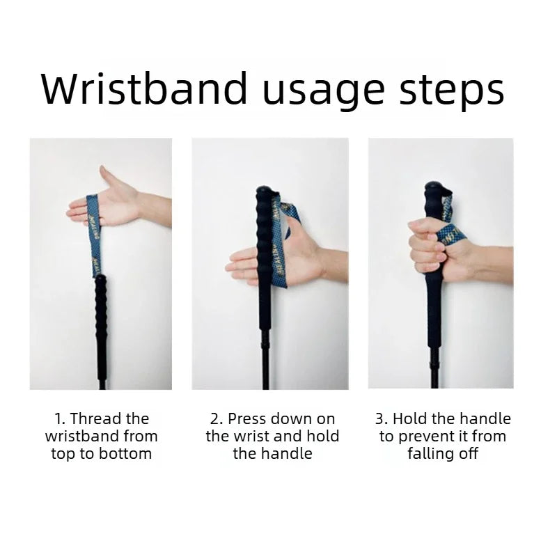 2PC Carbon Fiber Trekking Poles 115g Ultra Light Foldable Hiking and Camping Walking Canes for Travel Outdoor Gear