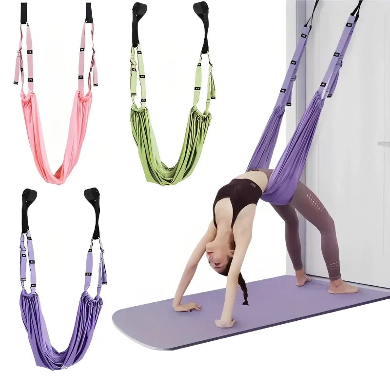 Adjustable Aerial Yoga Stretch Strap — Leg Splits, Flexibility, and Hammock Training