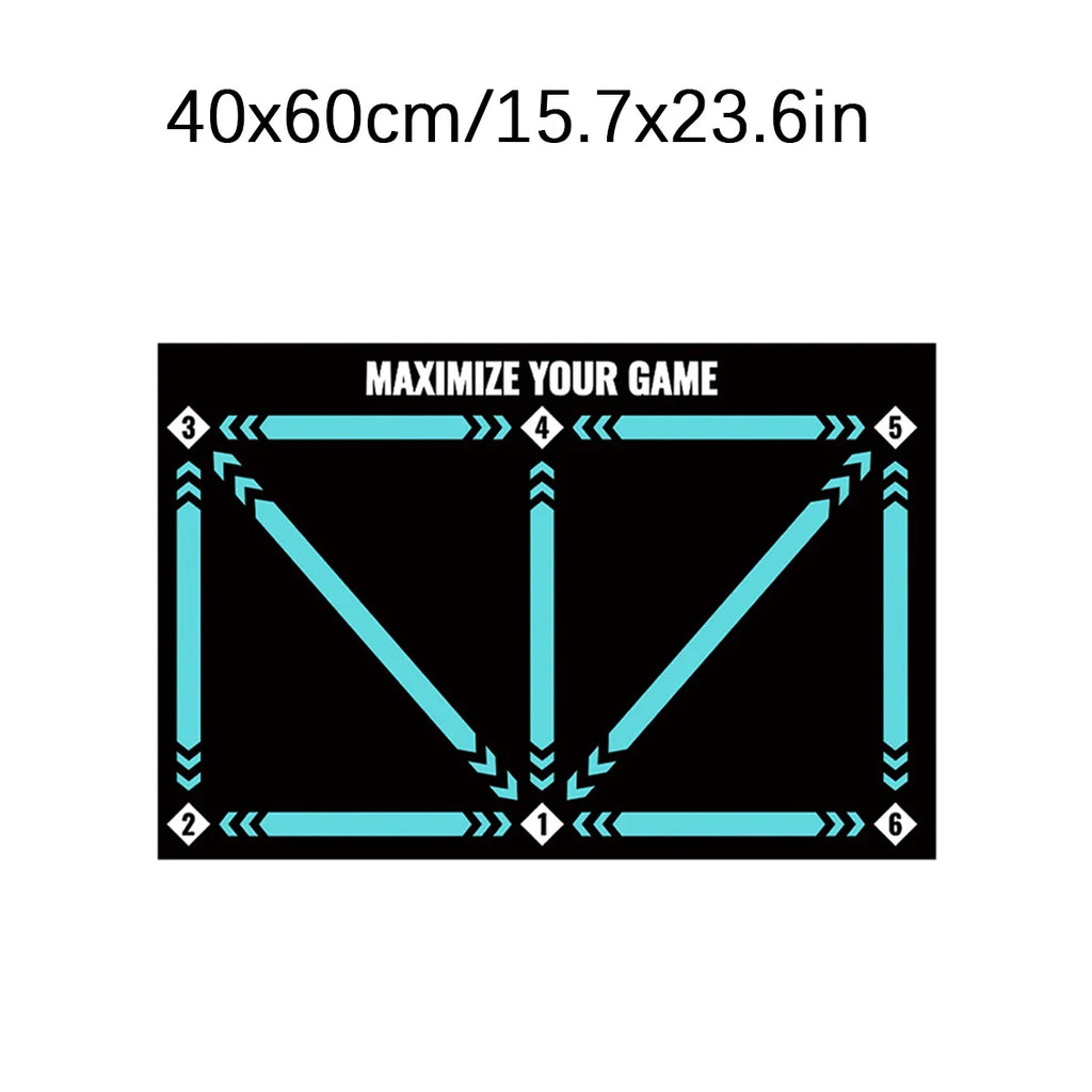 Soccer Ball Control Training Mat Stable Silent Rubber Base Digital Guidance Design Improve Ball Sense Daily Training