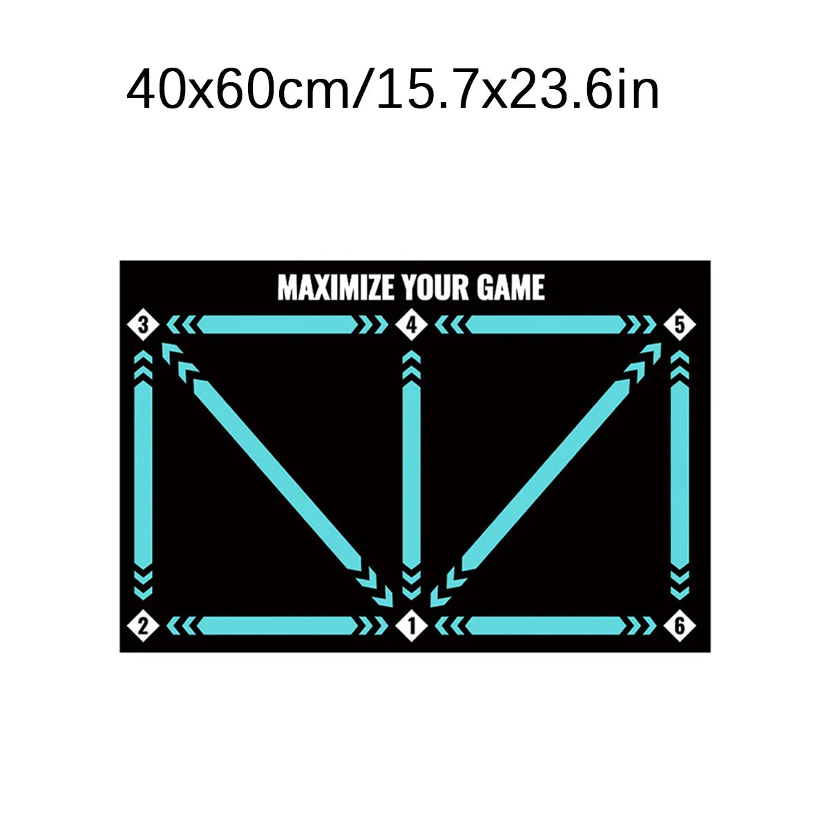 Soccer Ball Control Training Mat Stable Silent Rubber Base Digital Guidance Design Improve Ball Sense Daily Training
