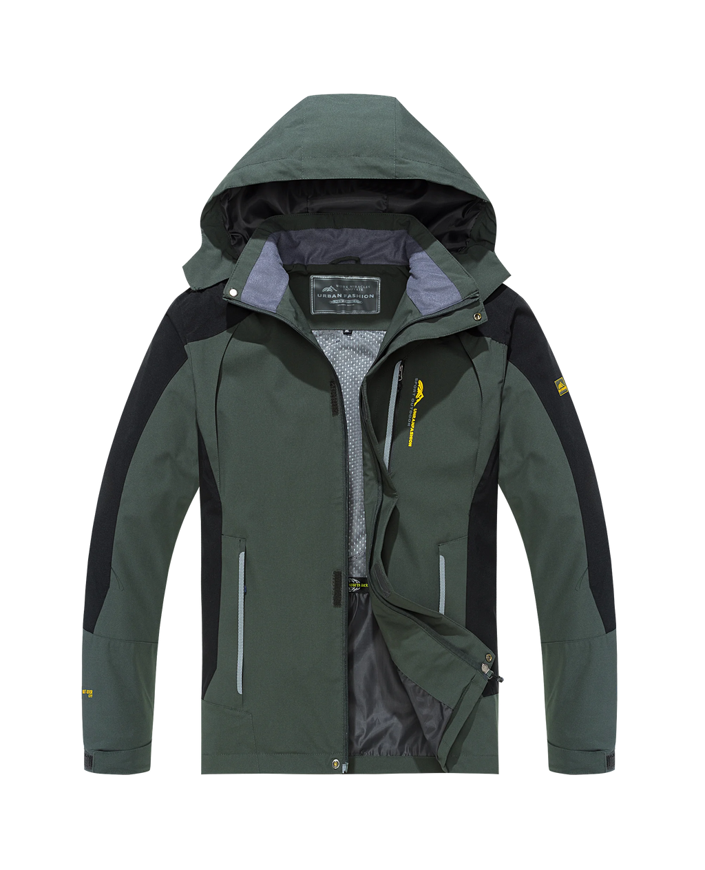 Men’s Waterproof Hiking Jacket Large Size Windproof Outdoor Windbreaker for Camping Hunting Running Trekking Fishing