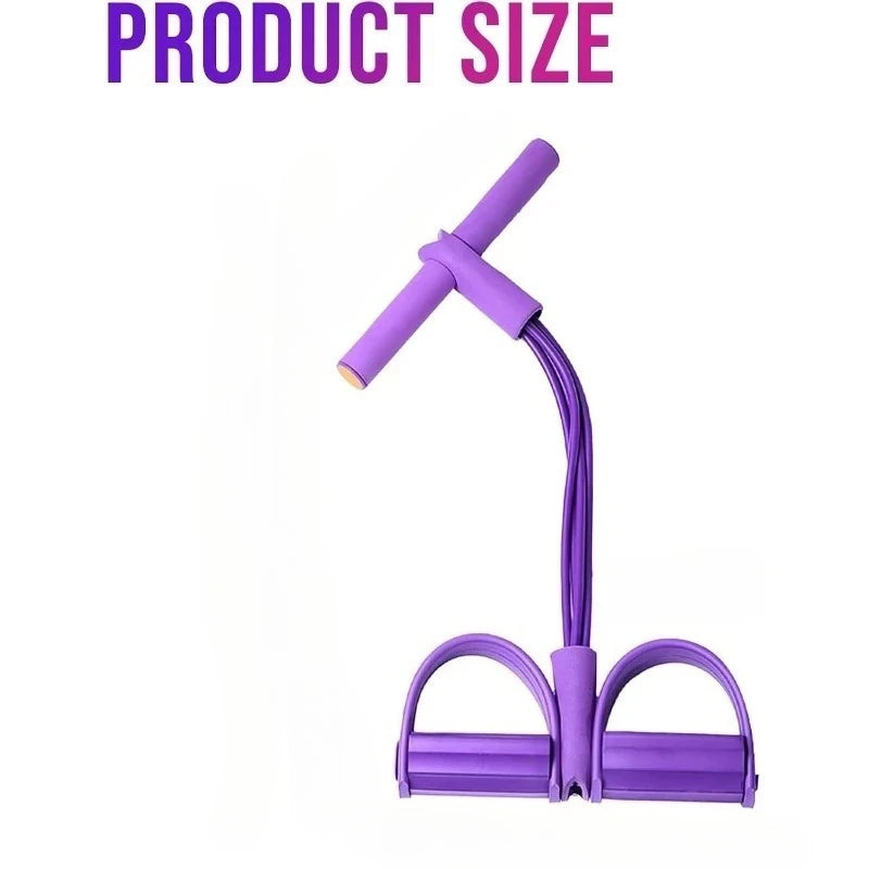 Multi‑Function Resistance Band Set 4 Tubes for Intense Workout NBR Comfort Handles for Office Living Room Bedroom Use