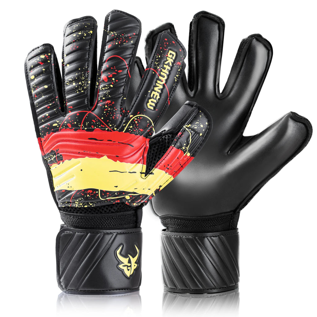 Goalkeeper Gloves for Adult and Youth Strong Latex Grip Double Wrist Support and Breathable Mesh
