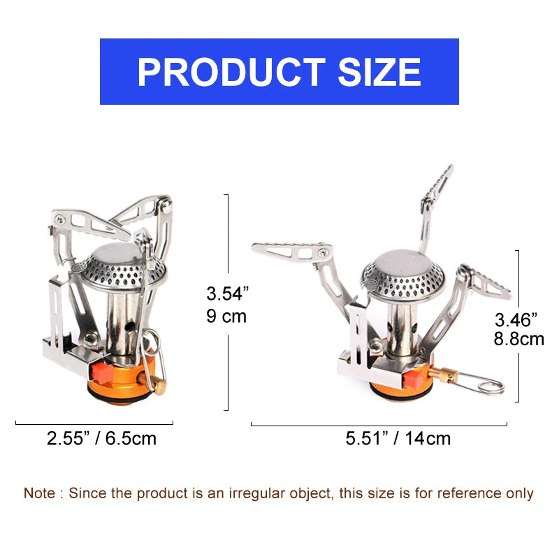 Camping Cookware Set Outdoor Tableware Equipment Supplies Burner Stove Folding Knife Fork Portable Pot Suit Tourism Cup