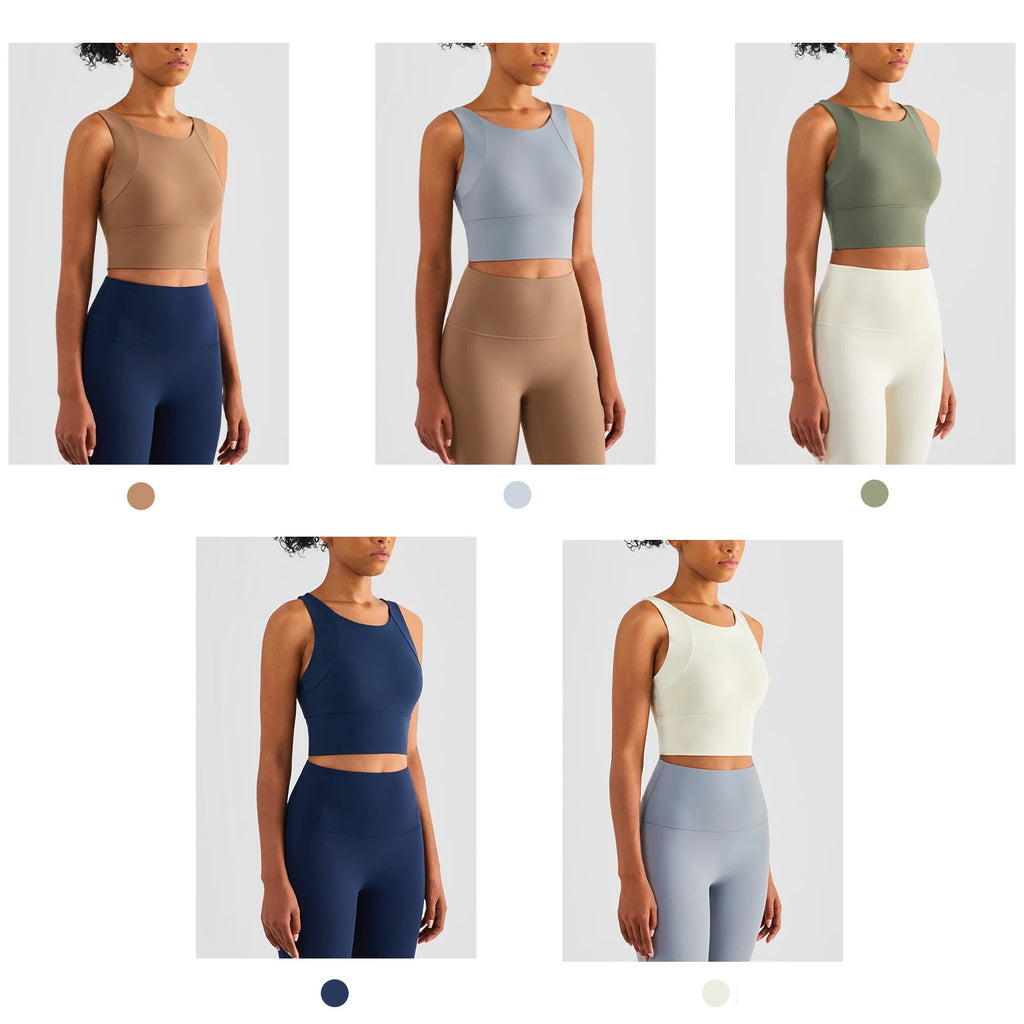 Nylon Sexy Women’s Sports Bra Top Tight Elastic Gym Yoga Crop Top Stretch Athletic Sports Underwear