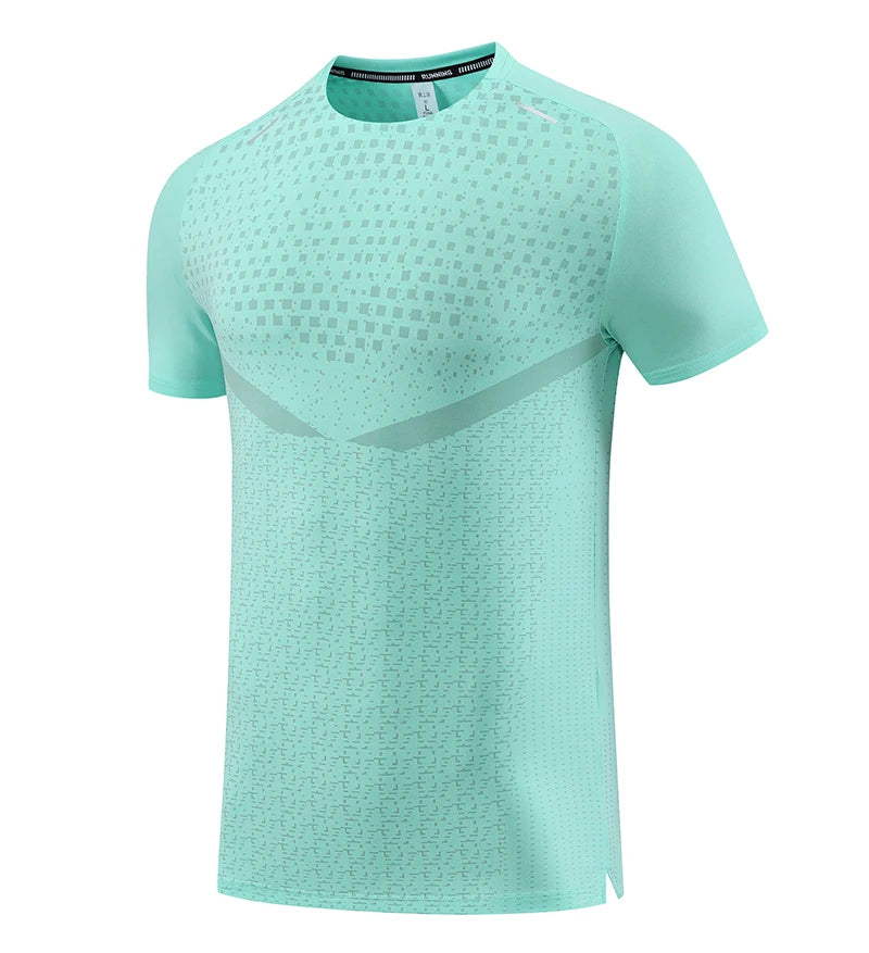 3D Print Gym Shirt Running Casual Outdoor Jogging Breathable Quick Dry Nylon Short Sleeve Training Tee