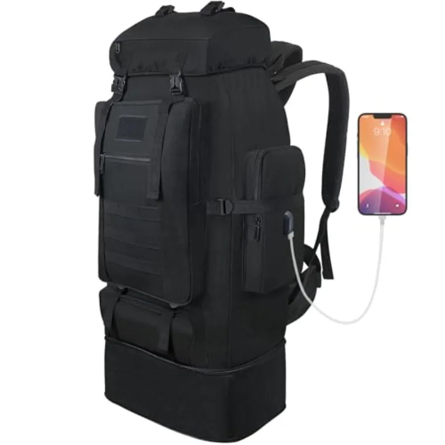 Hiking Backpack 100L Large Camping Backpack Expandable Waterproof MOLLE Rucksack Outdoor Sport Travel Daypack Military Tactical Backpack