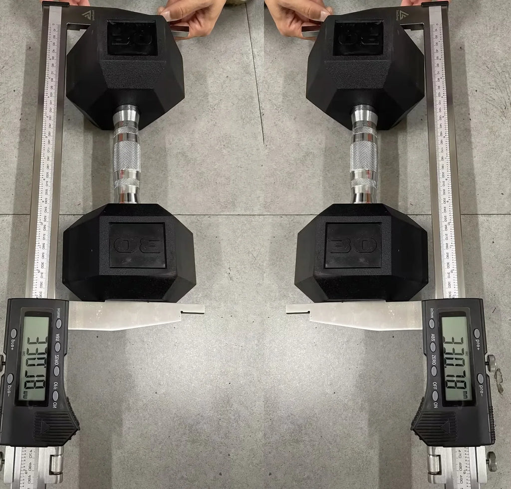 Rubber‑Coated Cast Iron Hex Dumbbells — 30–75 lb Hand Weights, 2‑Piece Set for Home & Gym Training