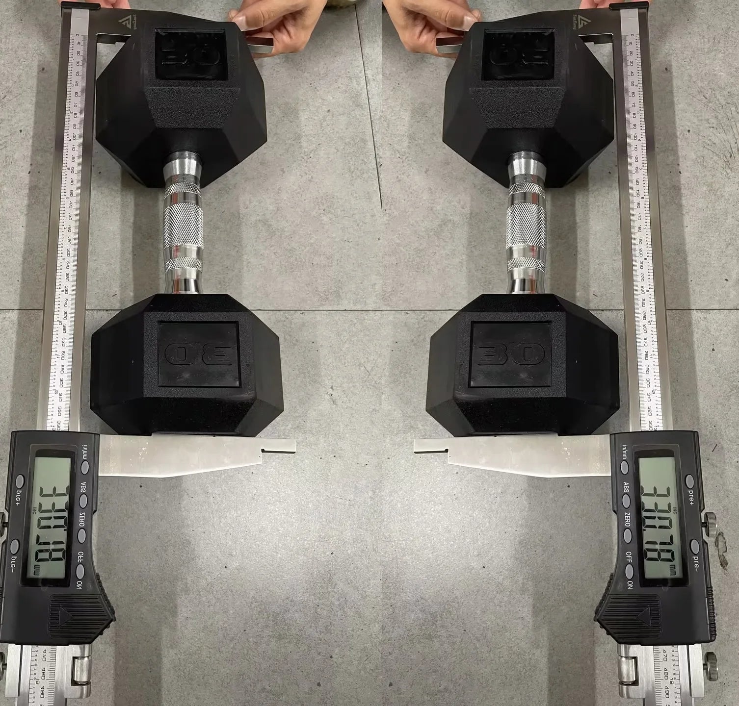 Rubber‑Coated Cast Iron Hex Dumbbells — 30–75 lb Hand Weights, 2‑Piece Set for Home & Gym Training