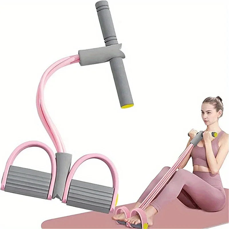 Multi‑Function Resistance Band Set 4 Tubes for Intense Workout NBR Comfort Handles for Office Living Room Bedroom Use
