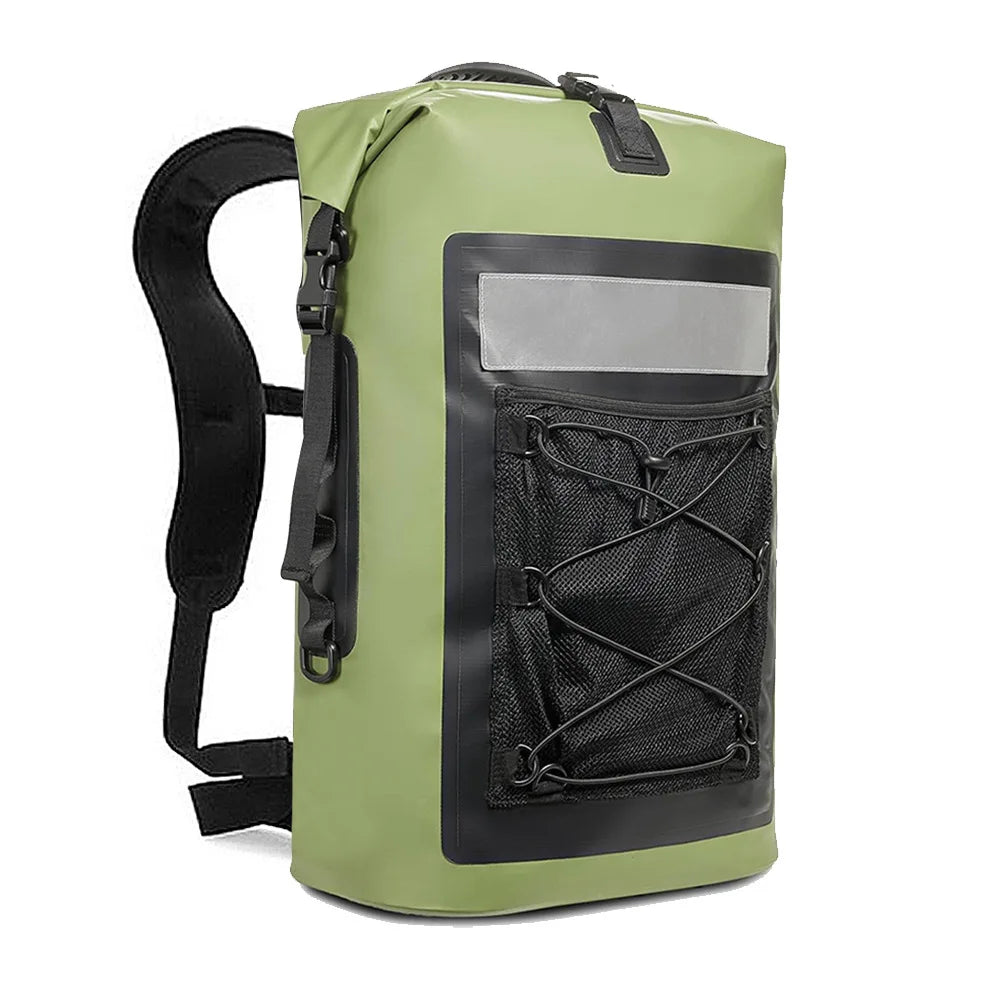 35L Waterproof Dry Bag Backpack Roll Top Bag Pocket for Outdoor Water Sports Beach Camping