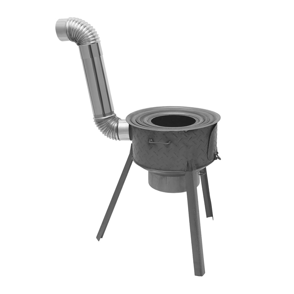 Indoor Outdoor Multifunction Wood Burning Stove, Portable Camping Wood Stove for Heating, Barbecuing, Frying, and Deep‑Frying