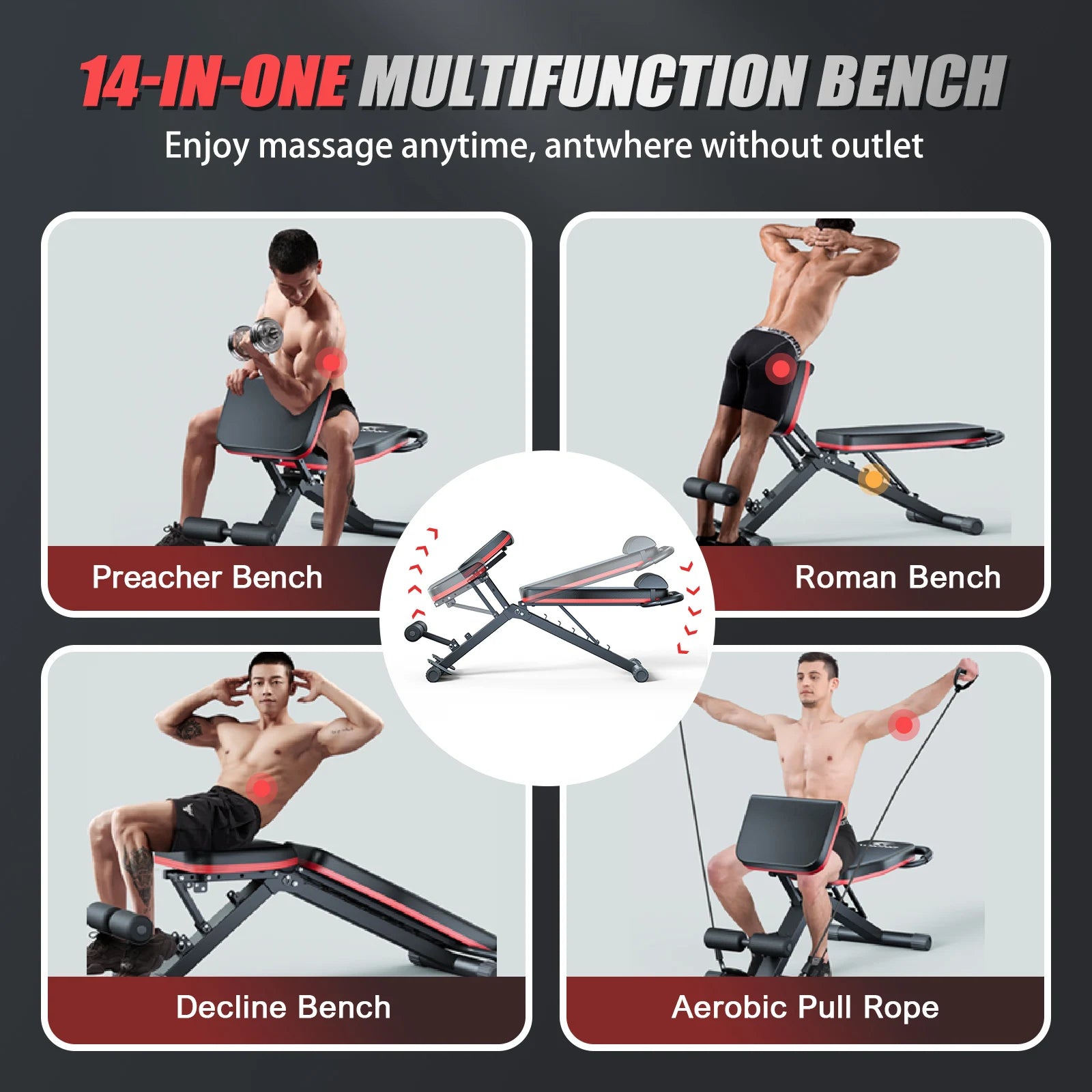 Foldable Weight Bench for Home Gym