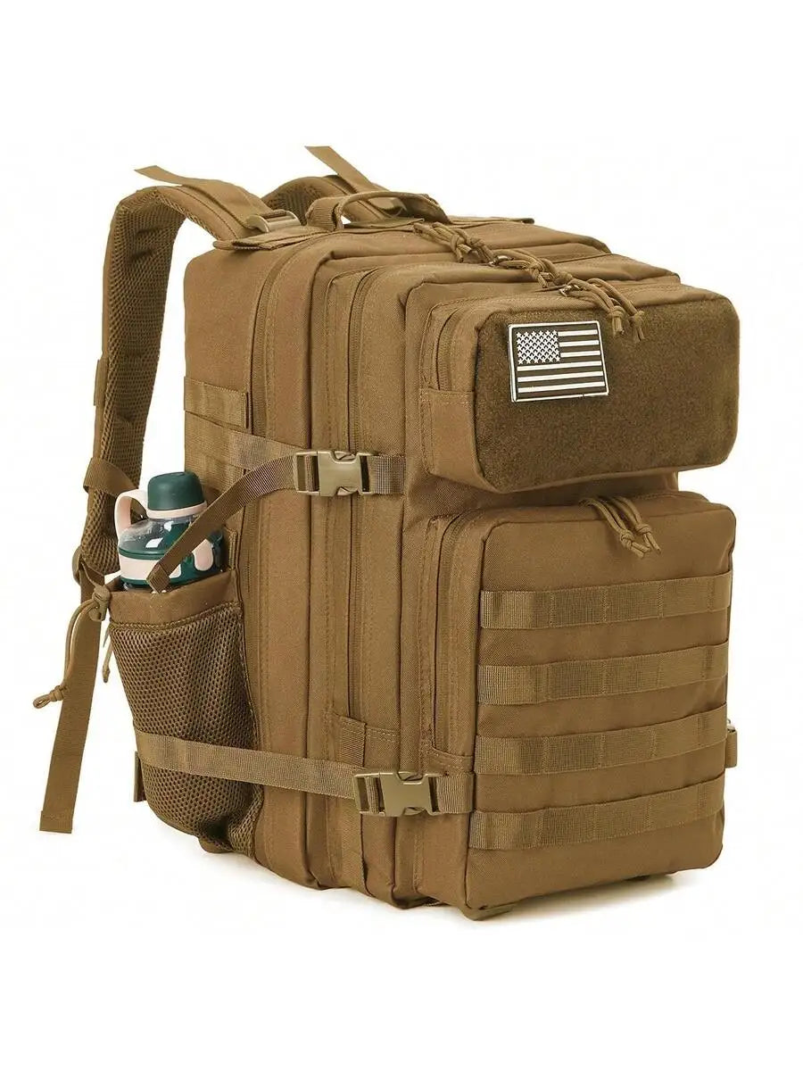 Tactical Backpack 45L Molle Daypack Rucking Survival Bug Out Bag with Bottle Holder