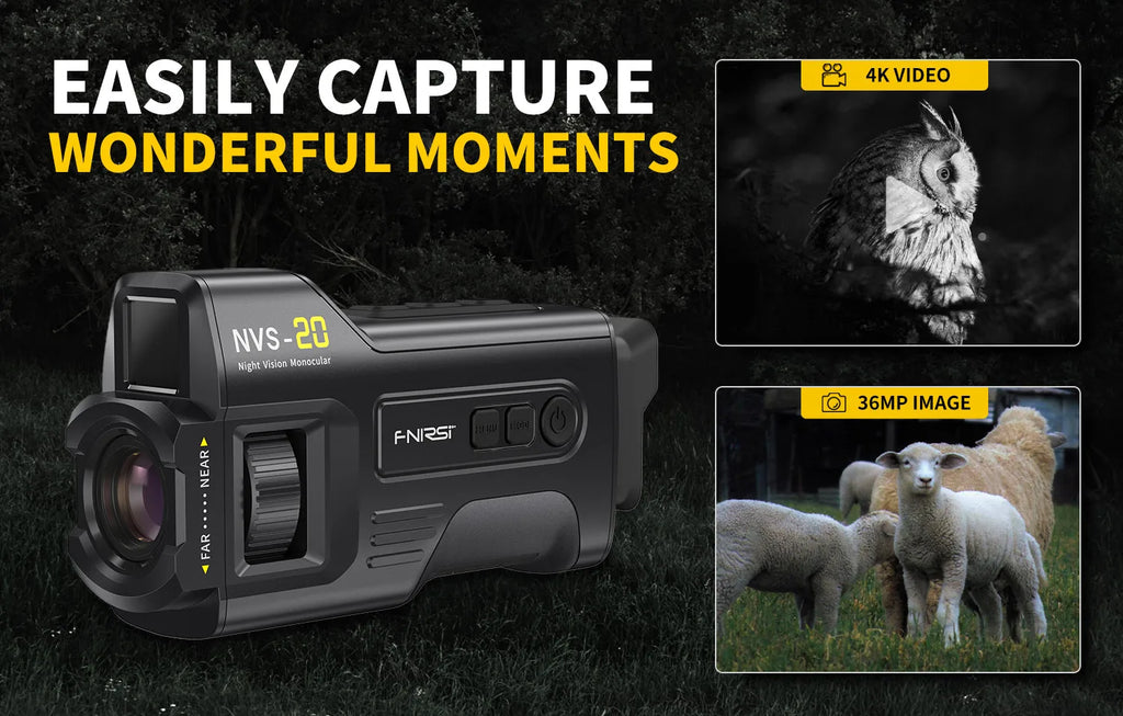 NVS‑20 4K HD Monocular Night Vision Goggles 6X Digital Zoom 300m Hunting Camping Scope Day and Night Dual Use