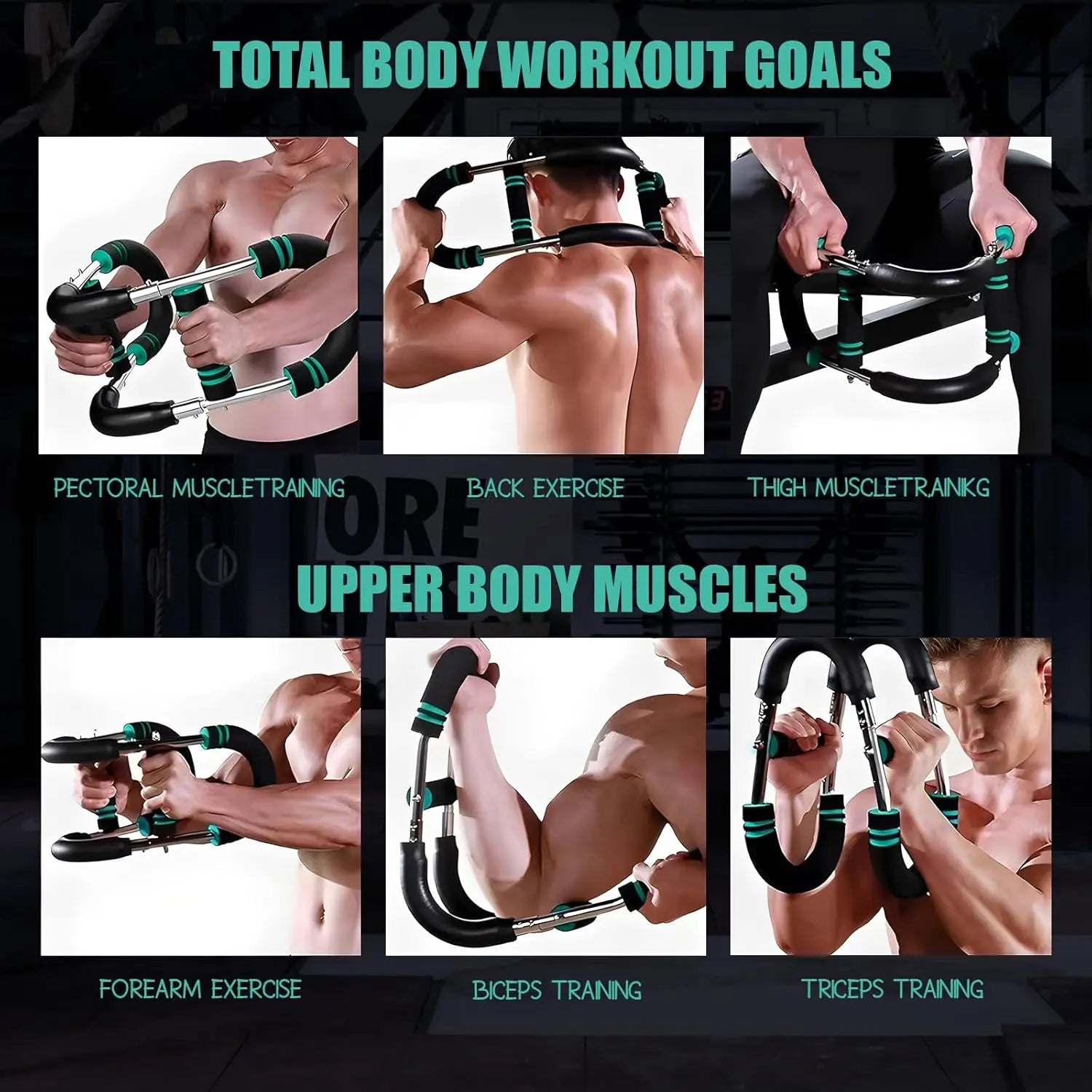 Adjustable U Shaped Portable Multifunctional Chest and Arm Strength Trainer for Upper Body Muscle Exercise