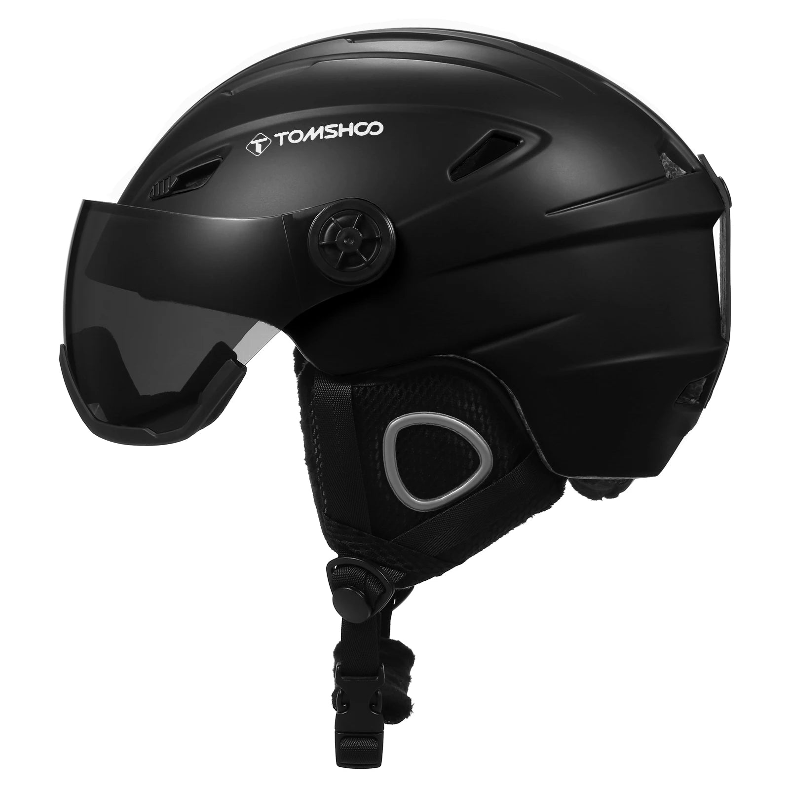 Ski Helmet with Removable Goggles Inner Lining and Ear Pads Lightweight Snowboard Helmet for Snowboarding and Biking
