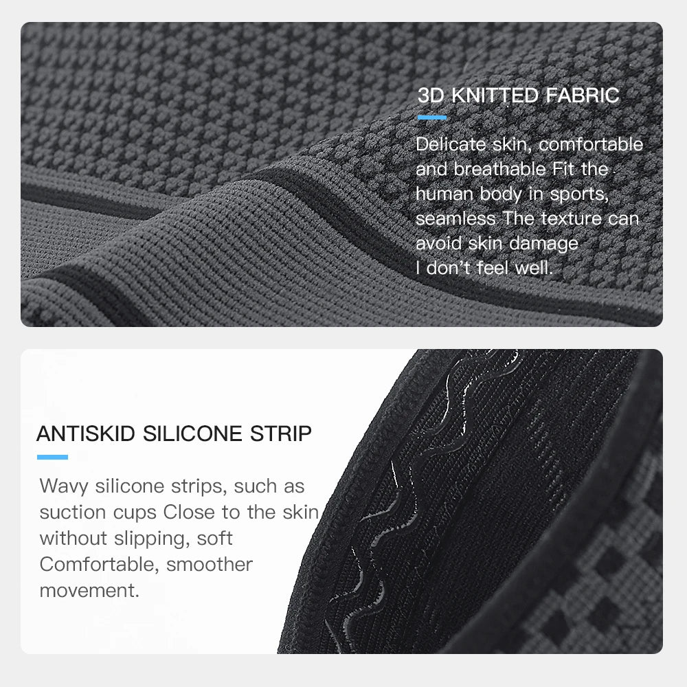 Adjustable Compression Knee Support – Patella Tendon Strap & Anti‑Slip Silicone Brace for Arthritis, Joint Pain & Ligament Injury Relief