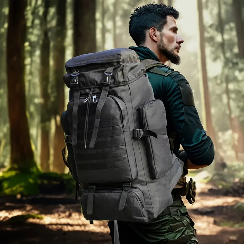 Large 80L 100L Mountaineering Backpack for Hiking Camping Travel and Tactical Outdoor Use