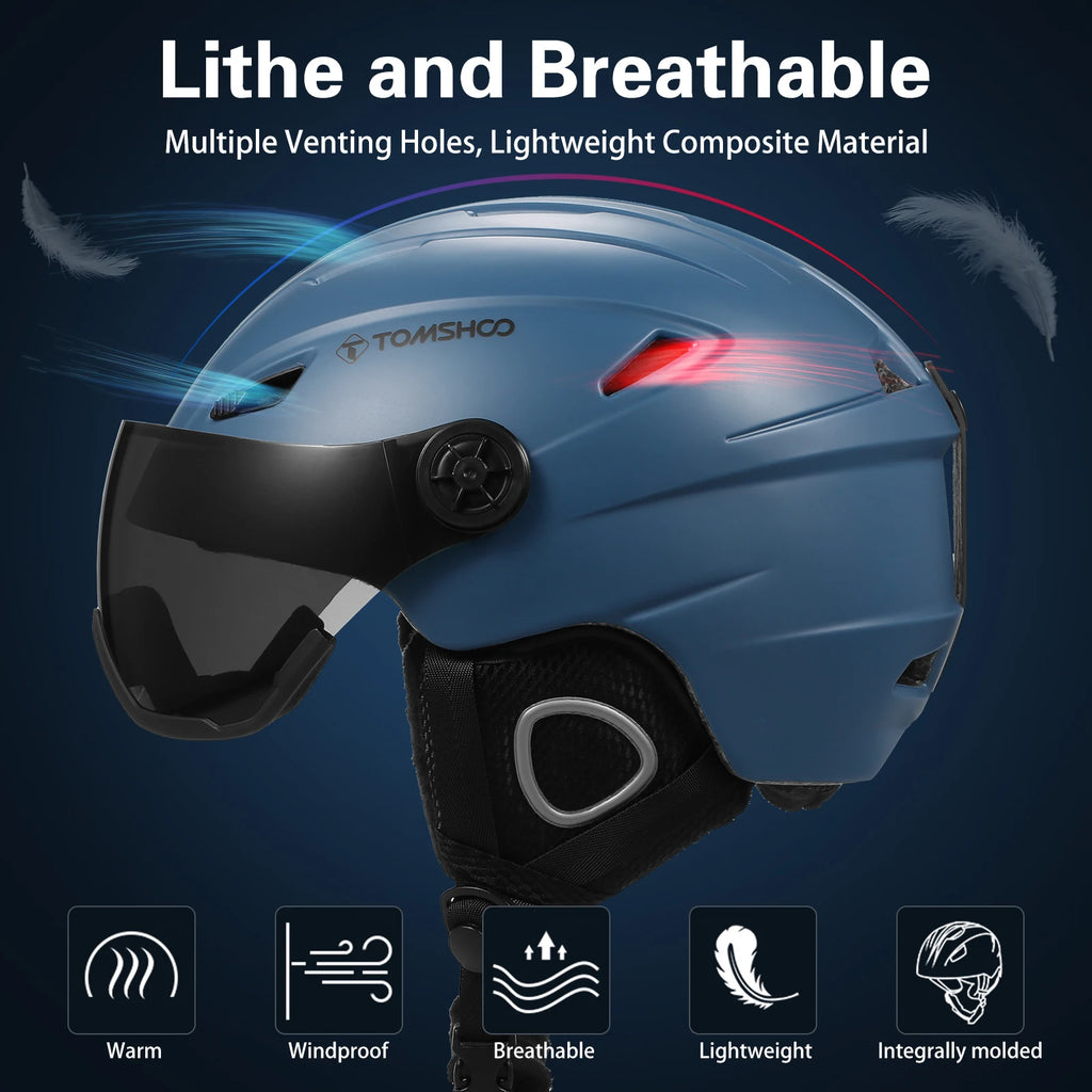 US Ski/Snowboard Helmet with Removable Liner and Ear Pads
