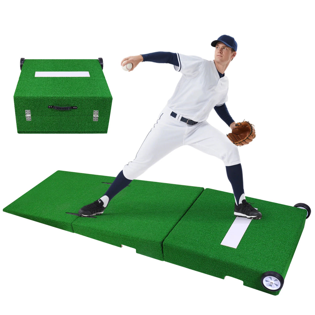 Professional Portable Pitching Mound — Foldable 88×28×6 in Training Set with Carry Handle