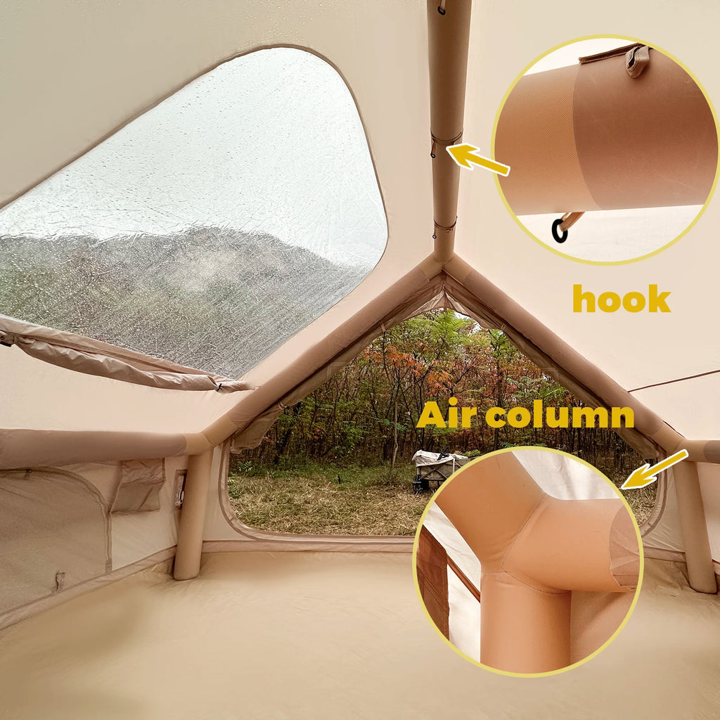 Inflatable Camping Tent Easy Setup Waterproof Windproof Self Supporting Portable Blow Up Tent for Hiking and Outdoor Adventures