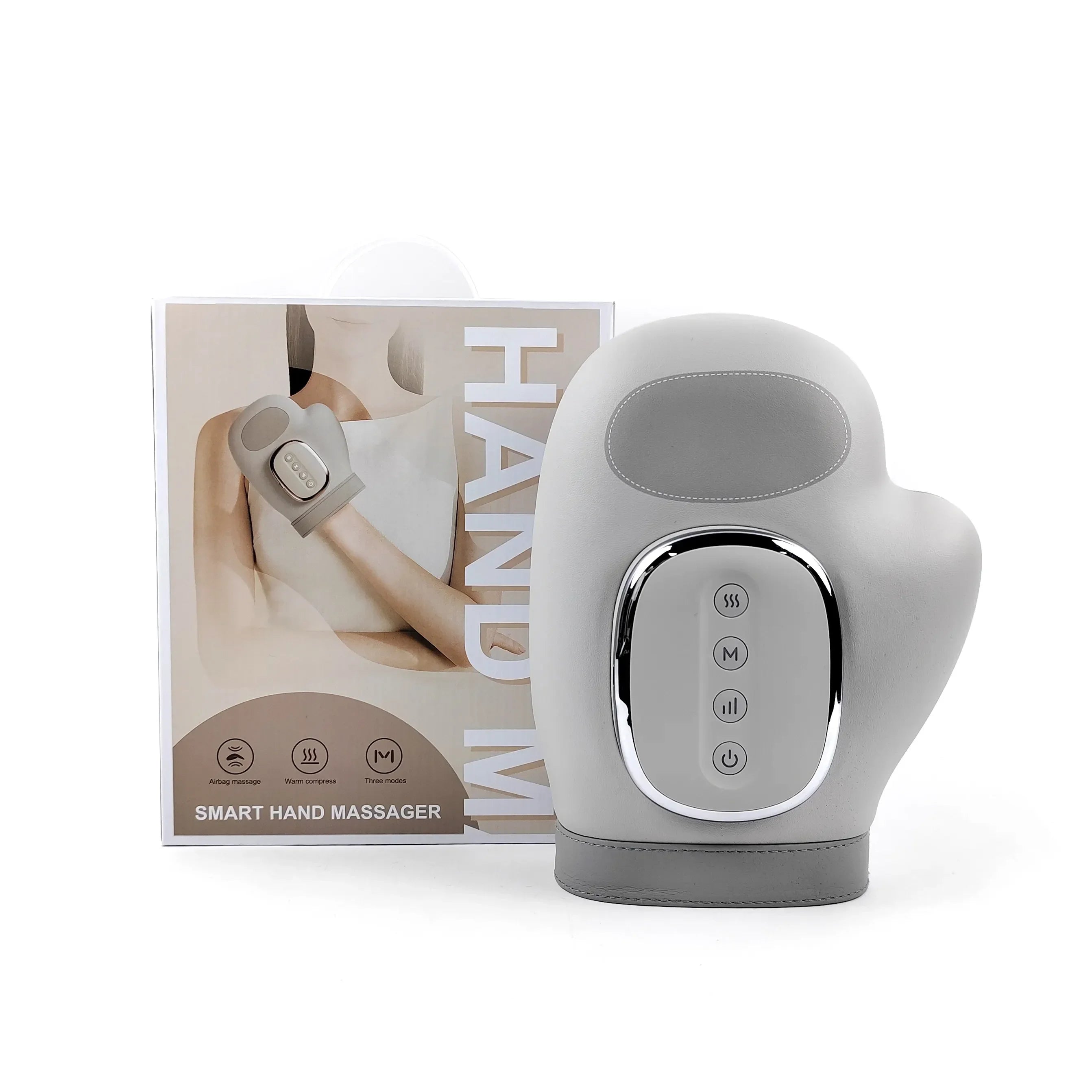 Hand Massager with Heat and Air Compression for Wrist Finger and Palm Relief Electric Kneading Massage Device